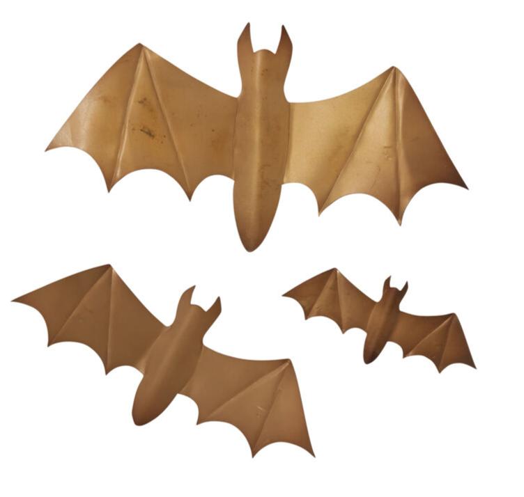 Winged Bat Wall Decor, Set of 3