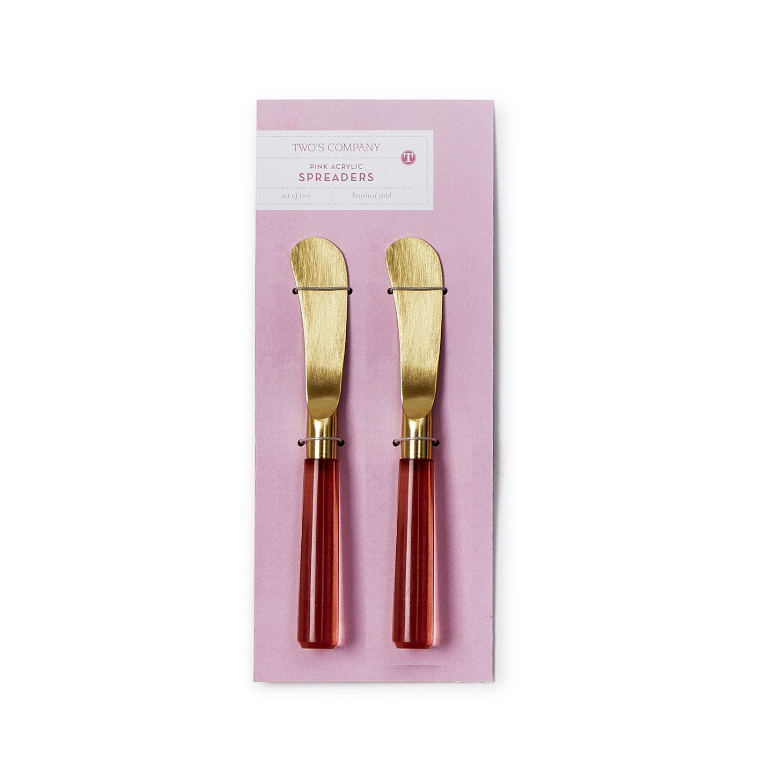 Pink Blush Cheese Knives