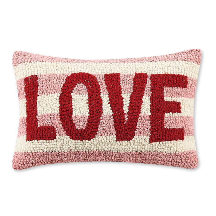 Love W/ Stripes Pillow 8x12