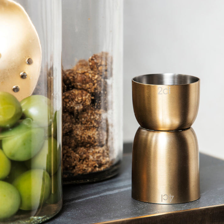 Alir Brass Finish Measuring Cup