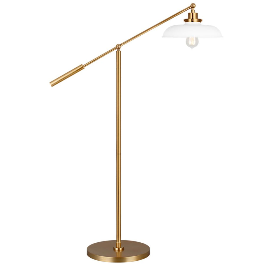 Wellfleet Wide Floor Lamp Brass/Matte White