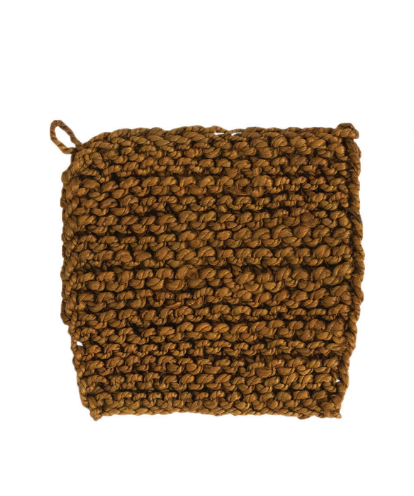 8" Square Jute Crocheted Pot Holder