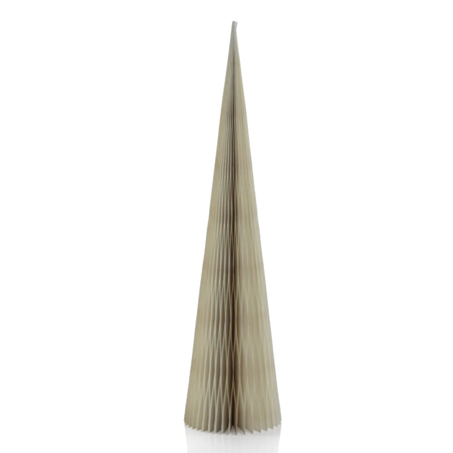 Wish Paper Decorative Cone Tree Light Ivory 24"
