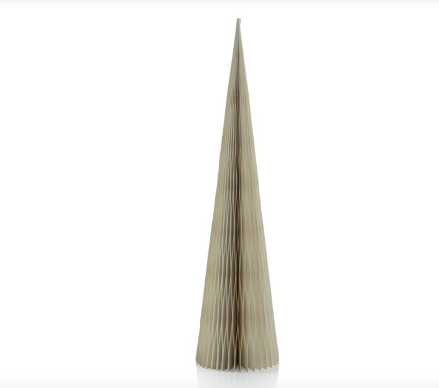Wish Paper Decorative Cone Tree Light Ivory 24"