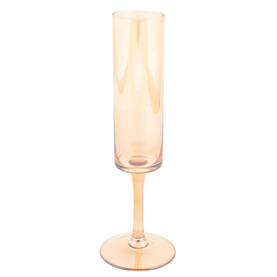 Vintage Champagne Glass Amber Luster