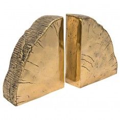 Brass Fossil Bookends
