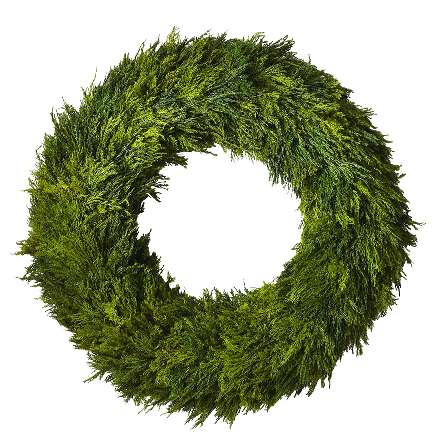 Cypress Wreath 18"