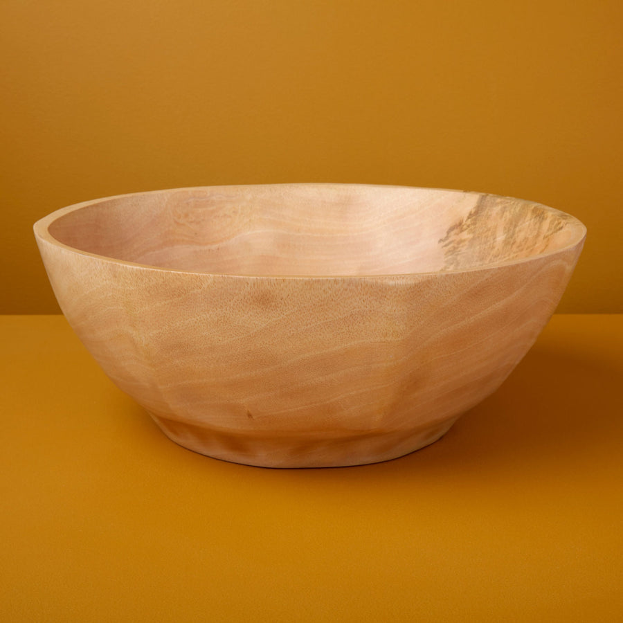 Kiln Mango Wood Curved Bowl